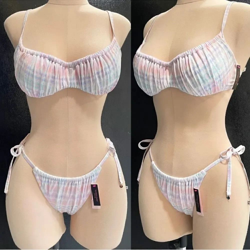Victorias Secret Set Ruched Wicked Push Up without padding Bikini Top & Bottom